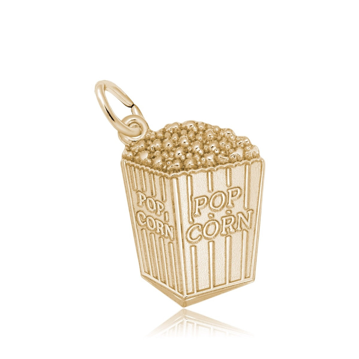 Movie Popcorn Charm in 14K Yellow Gold
