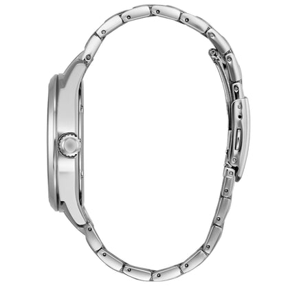 Citizen Corso Men's Modern Black Dial Watch with Date Feature in Stainless Steel front view