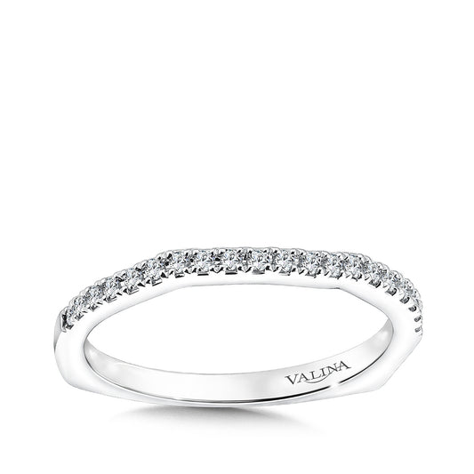 Valina 1/7 ct. tw. Diamond Wedding Ring with European Shank in 14K White Gold (2)