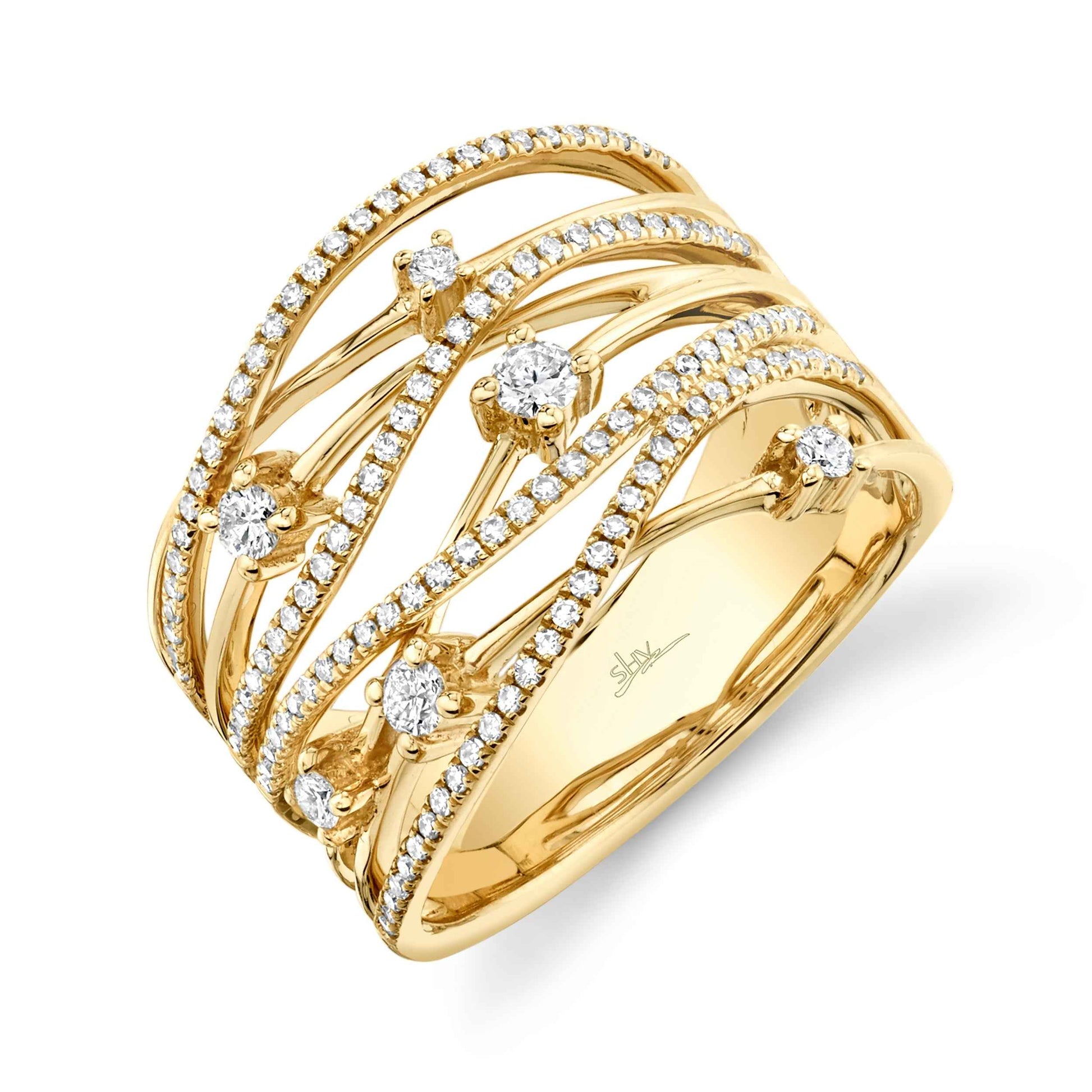 Shy Creation 1/2 ct. tw. Round Brilliant Diamond Orbit Ring in 14K Yellow Gold