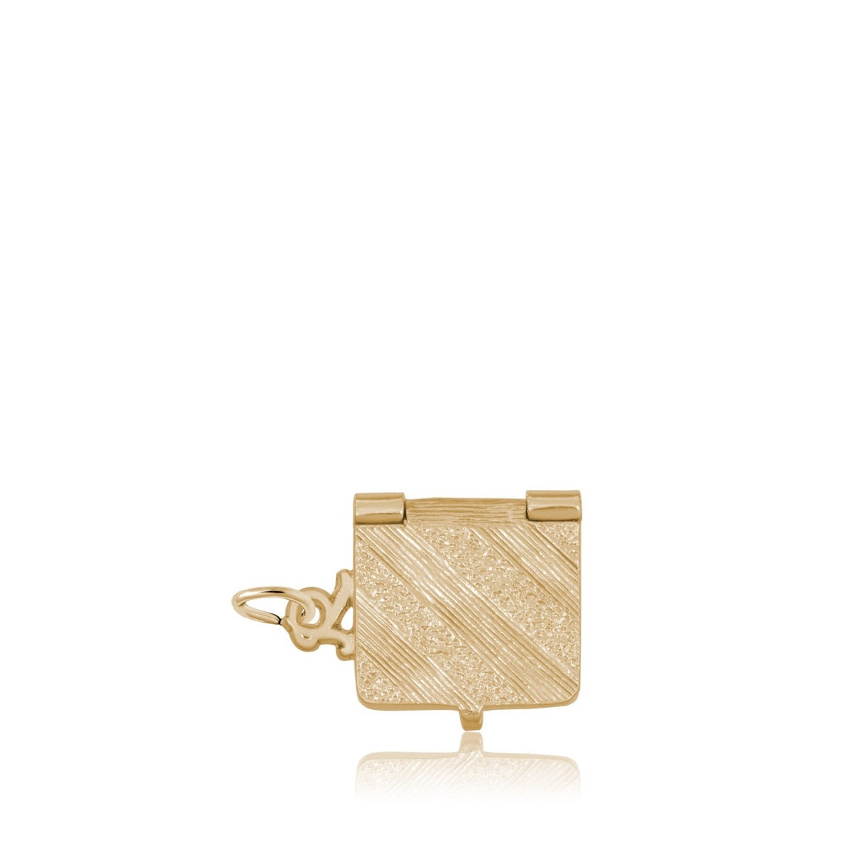Laptop Computer Charm in 14K Yellow Gold front view