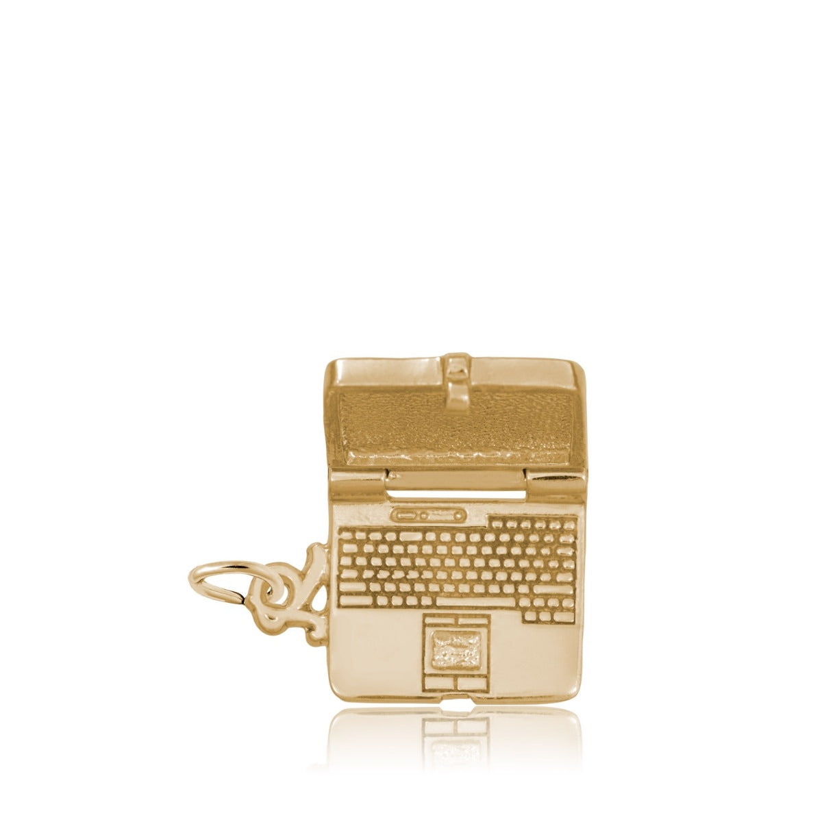 Laptop Computer Charm in 14K Yellow Gold