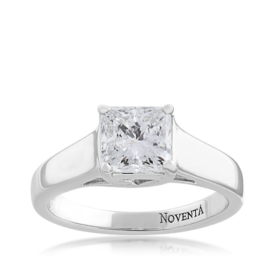 Noventa 1-1/2 ct. tw. Princess Cut Diamond Solitaire Engagement Ring in 14K White Gold