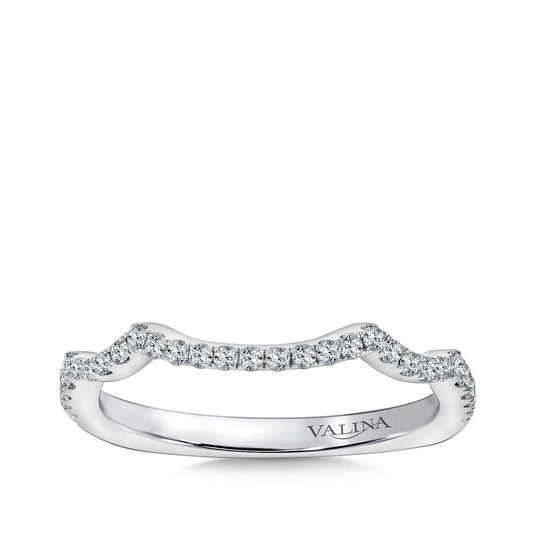 Valina 1/5 ct. tw. Diamond Contoured Wedding Ring in 14K White Gold