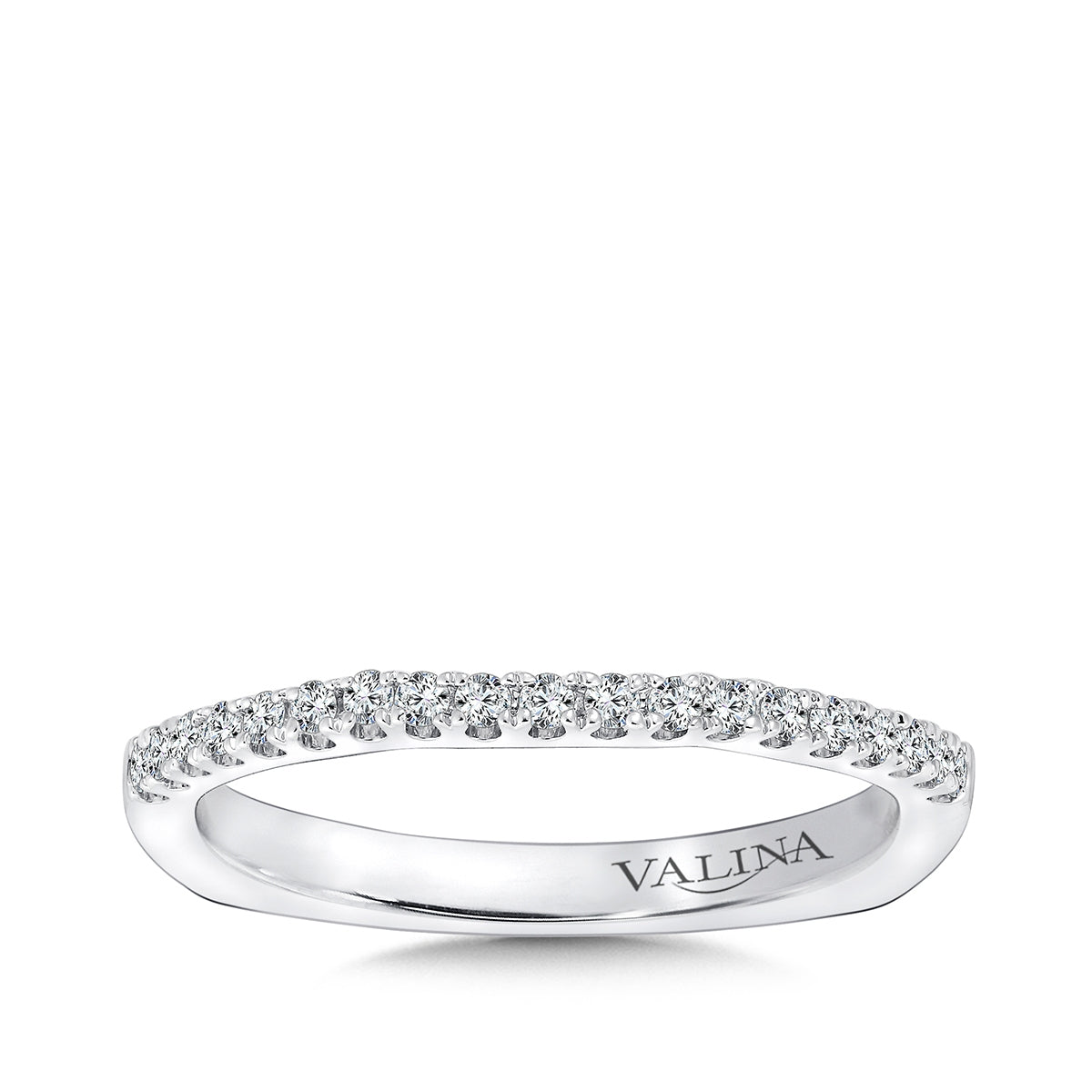 Valina 1/6 ct. tw. Diamond Wedding Ring with European Shank in 14K White Gold
