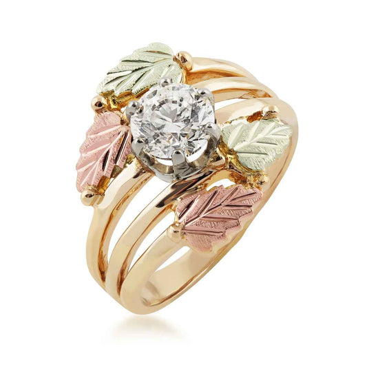 Noventa & Black Hills Gold 1 ct. tw. Round Diamond Solitaire Engagement Ring in 10K Yellow Gold front view