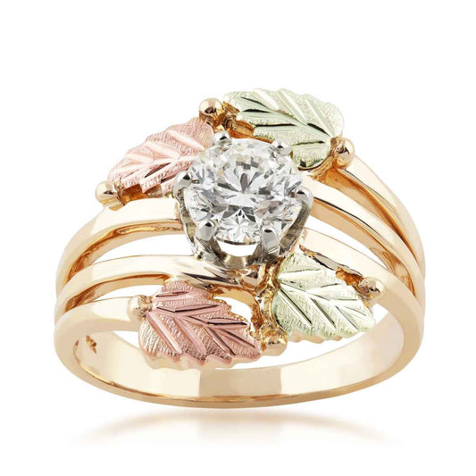 Noventa & Black Hills Gold 1 ct. tw. Round Diamond Solitaire Engagement Ring in 10K Yellow Gold