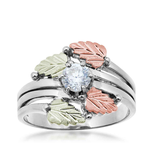 Noventa & Black Hills Gold 1/2 ct. tw. Round Diamond Solitaire Engagement Ring in 10K White Gold