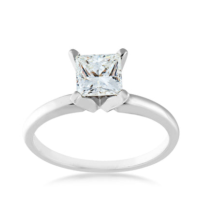 1 ct. tw. Princess Cut Diamond Solitaire Engagement Ring in 14K White Gold (2)