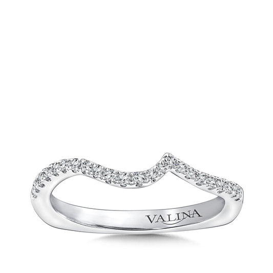 Valina 1/6 ct. tw. Diamond Contour Wedding Ring in 14K White Gold