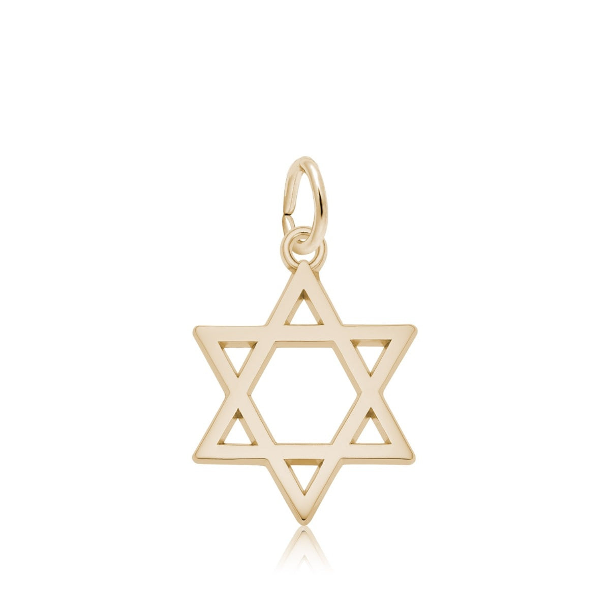 Star of David Charm in 14K Yellow Gold