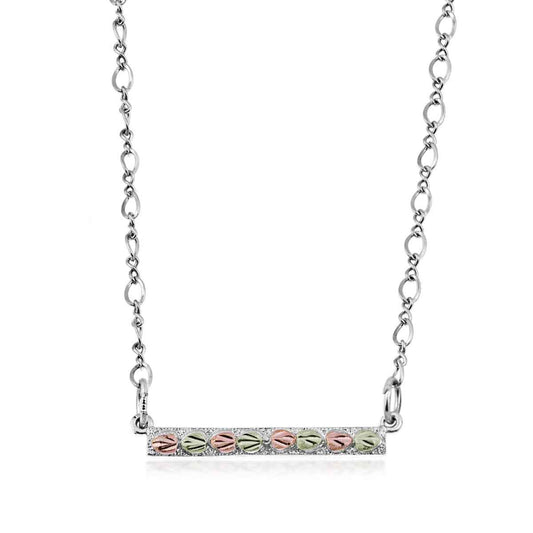 Black Hills Gold Bar Necklace in Sterling Silver