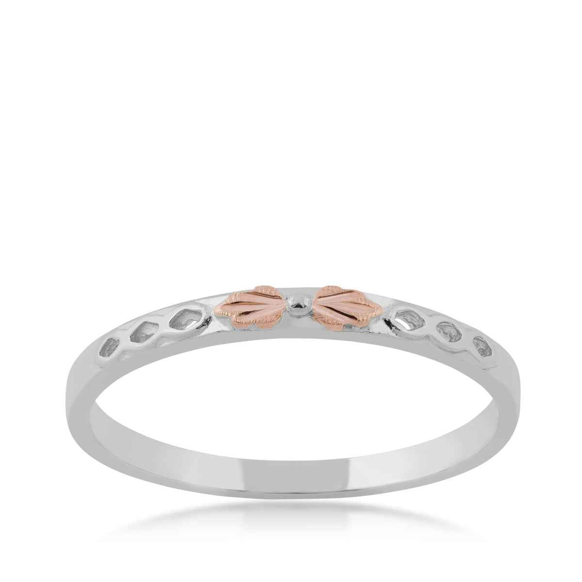 Black Hills Gold Open Stackable Ring in 10K White Gold