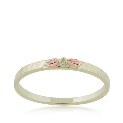 Black Hills Gold Textured Stackable Ring in 10K Green Gold