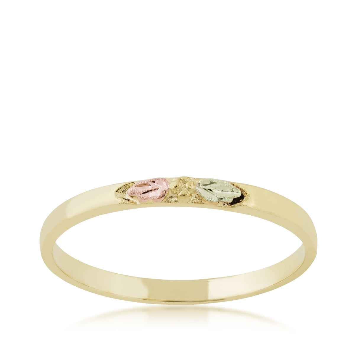 Black Hills Gold Polished Stackable Ring in 10K Yellow Gold