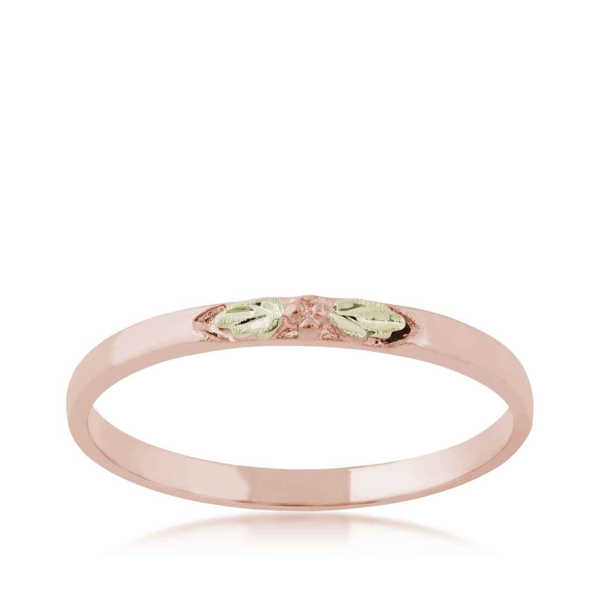 Black Hills Gold Polished Stackable Ring in 10K Pink Gold