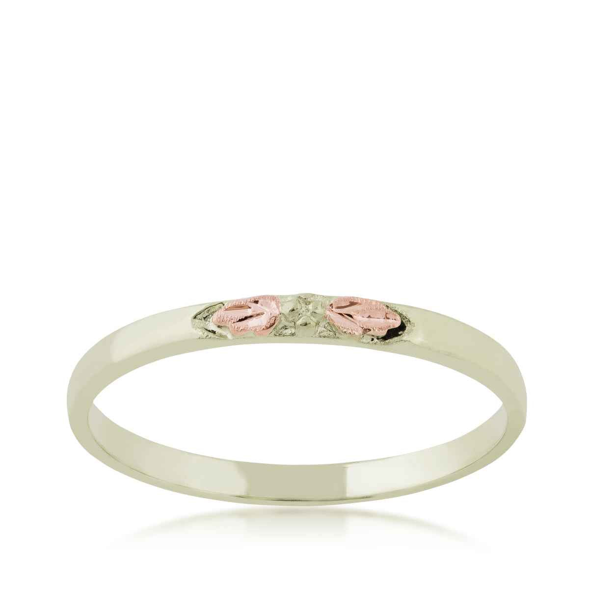 Black Hills Gold Polished Stackable Ring in 10K Green Gold