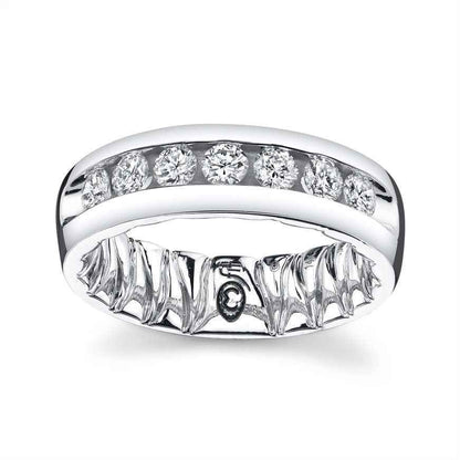 MFIT Men's 1 ct. tw. Channel-Set Diamond Wedding Band in 10K White Gold