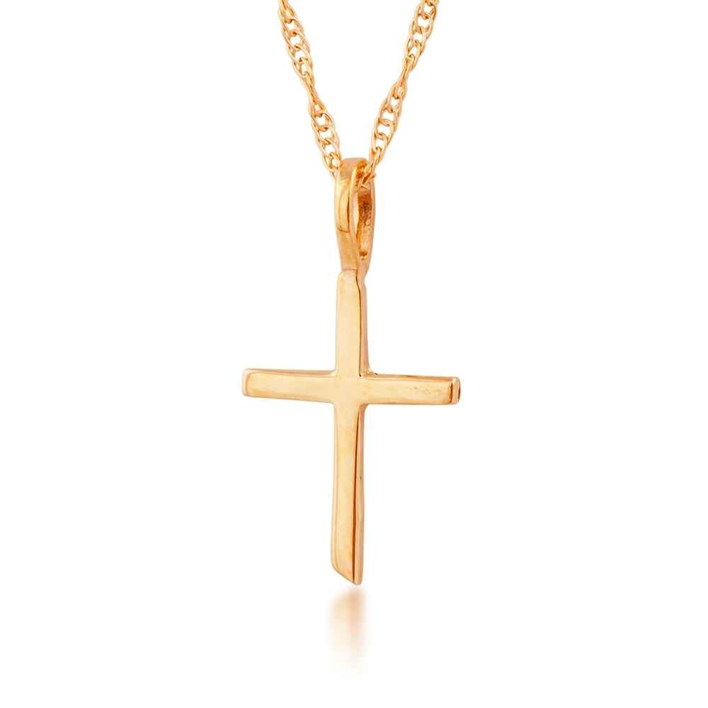 Polished Cross Pendant in 10K Yellow Gold