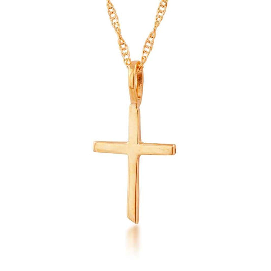 Polished Cross Pendant in 10K Yellow Gold