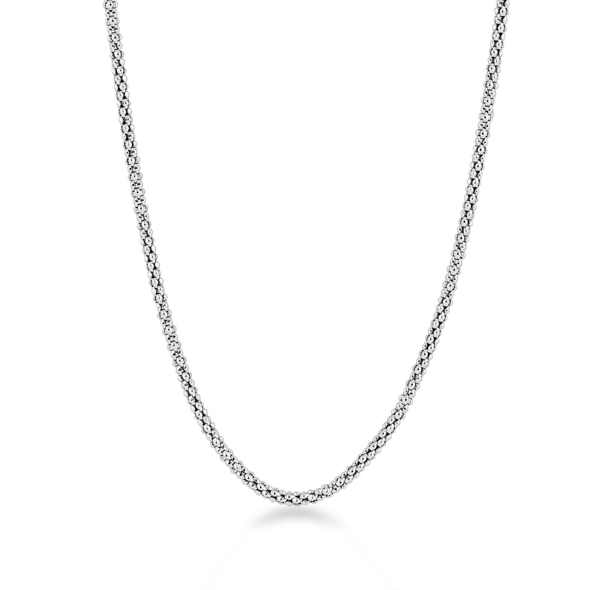 1.5mm 22-inch Adjustable Popcorn Chain in Sterling Silver