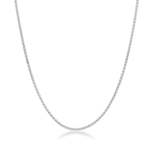 1mm 22-inch Adjustable Spiga Chain in Sterling Silver