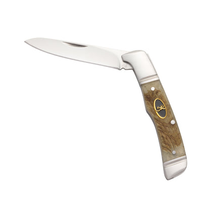 Browning Joint Venture Sheep Horn Folding Knife front view