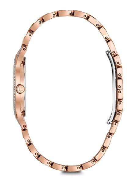 Bulova Crystal Collection Ladies' Watch in Pink Gold Toned Stainless Steel front view