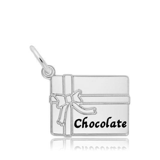 Box of Chocolate Charm in Sterling Silver