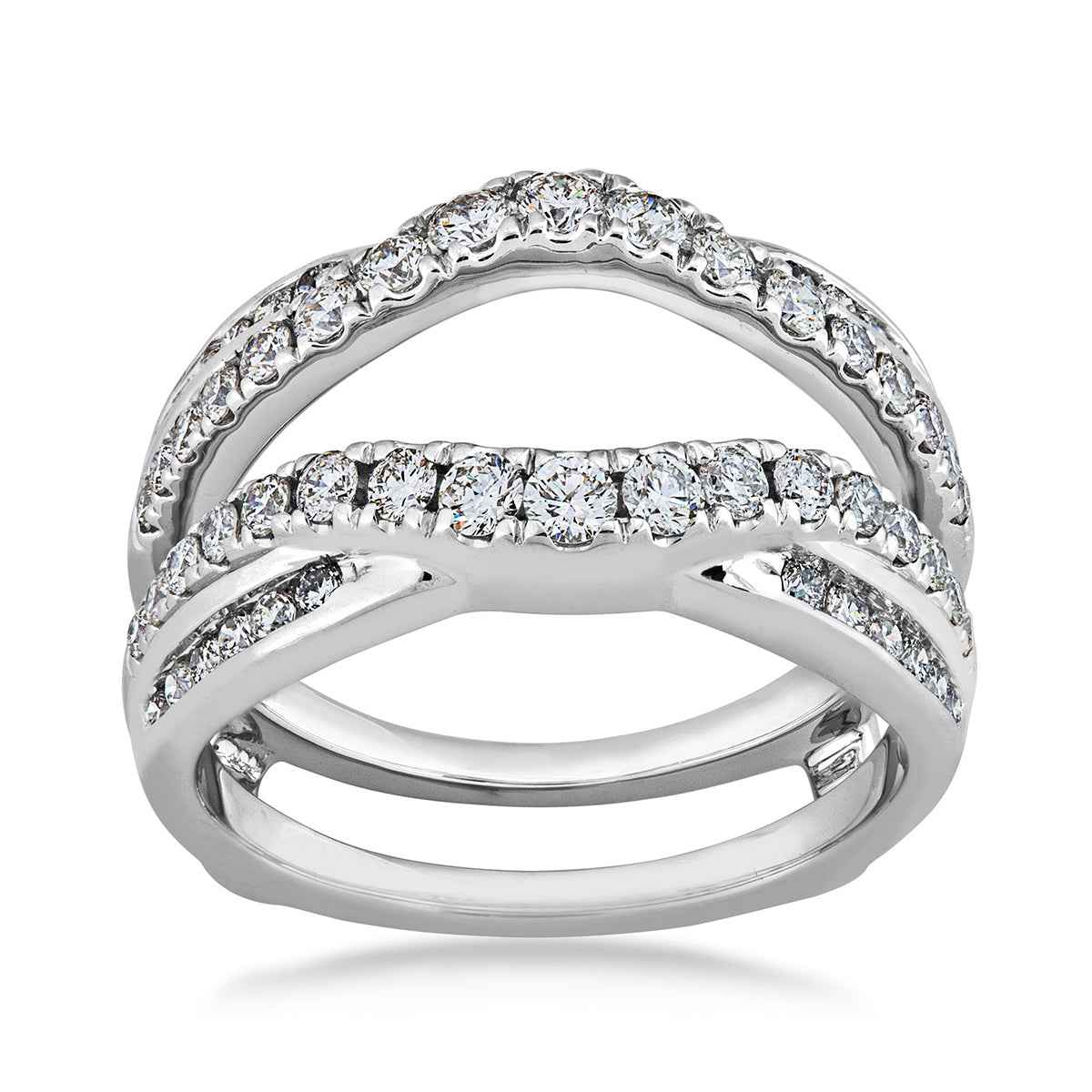 1 ct. tw. Diamond Pave Wedding Ring Enhancer in 14K White Gold