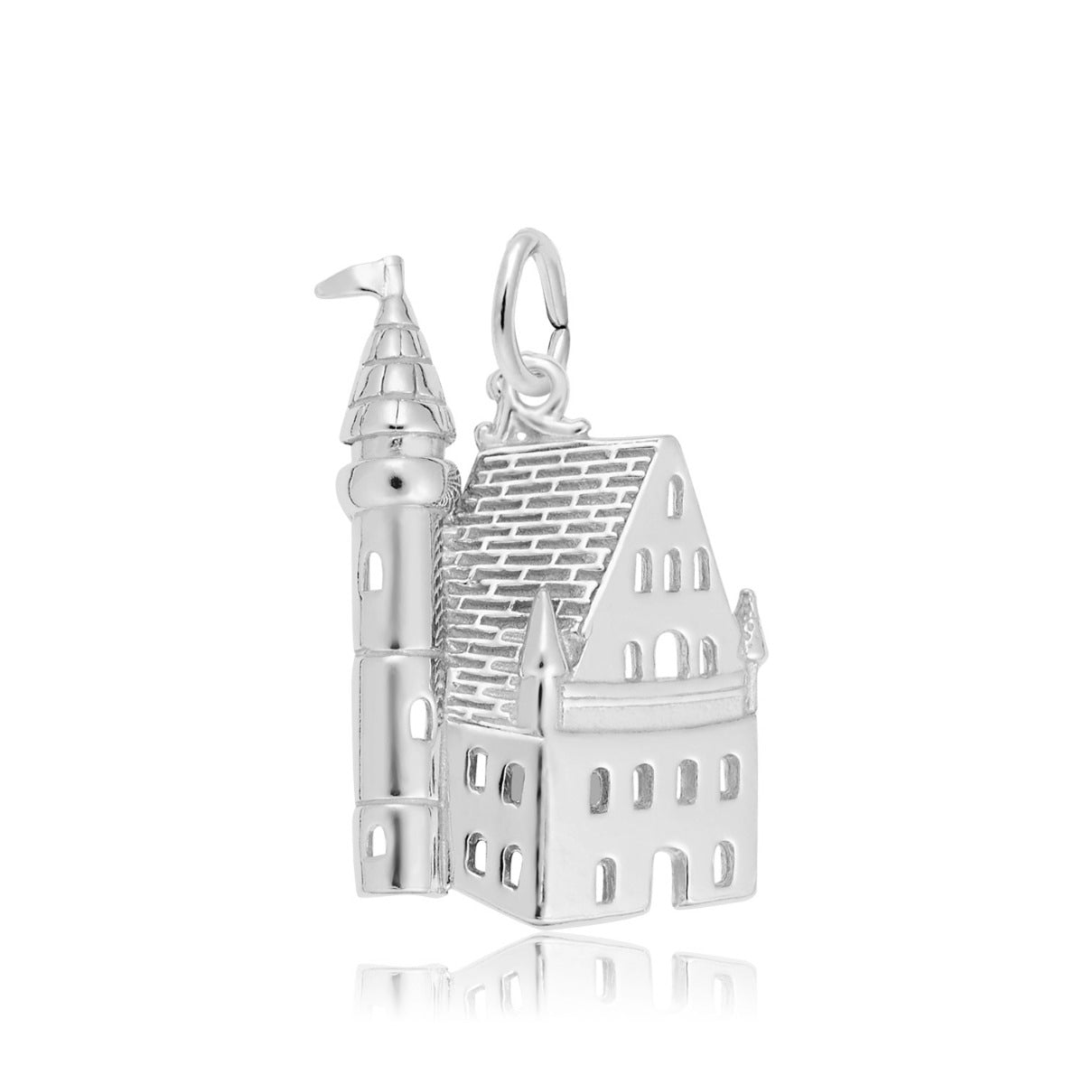 Castle Charm in Sterling Silver