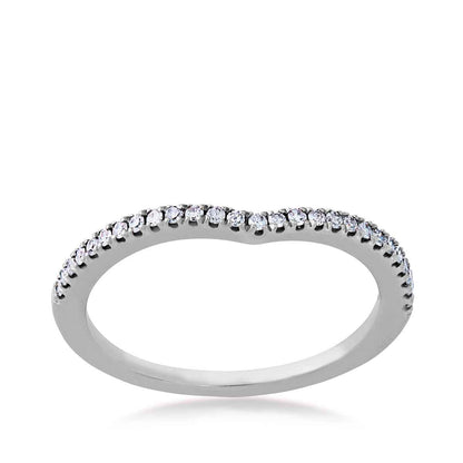 1/6 ct. tw. Contoured Diamond Anniversary Band in 10K White Gold