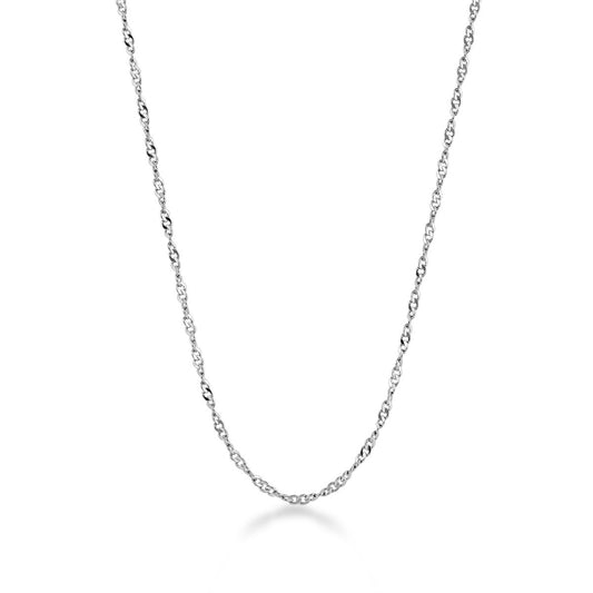 1.1mm 16-inch Twisted Singapore Chain in Sterling Silver