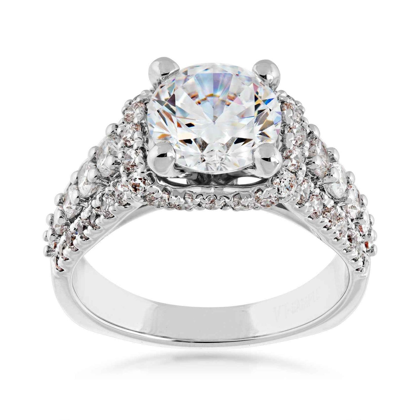 Valina 1-1/5 ct. tw. Diamond Semi-Mount Engagement Ring in 14K White Gold