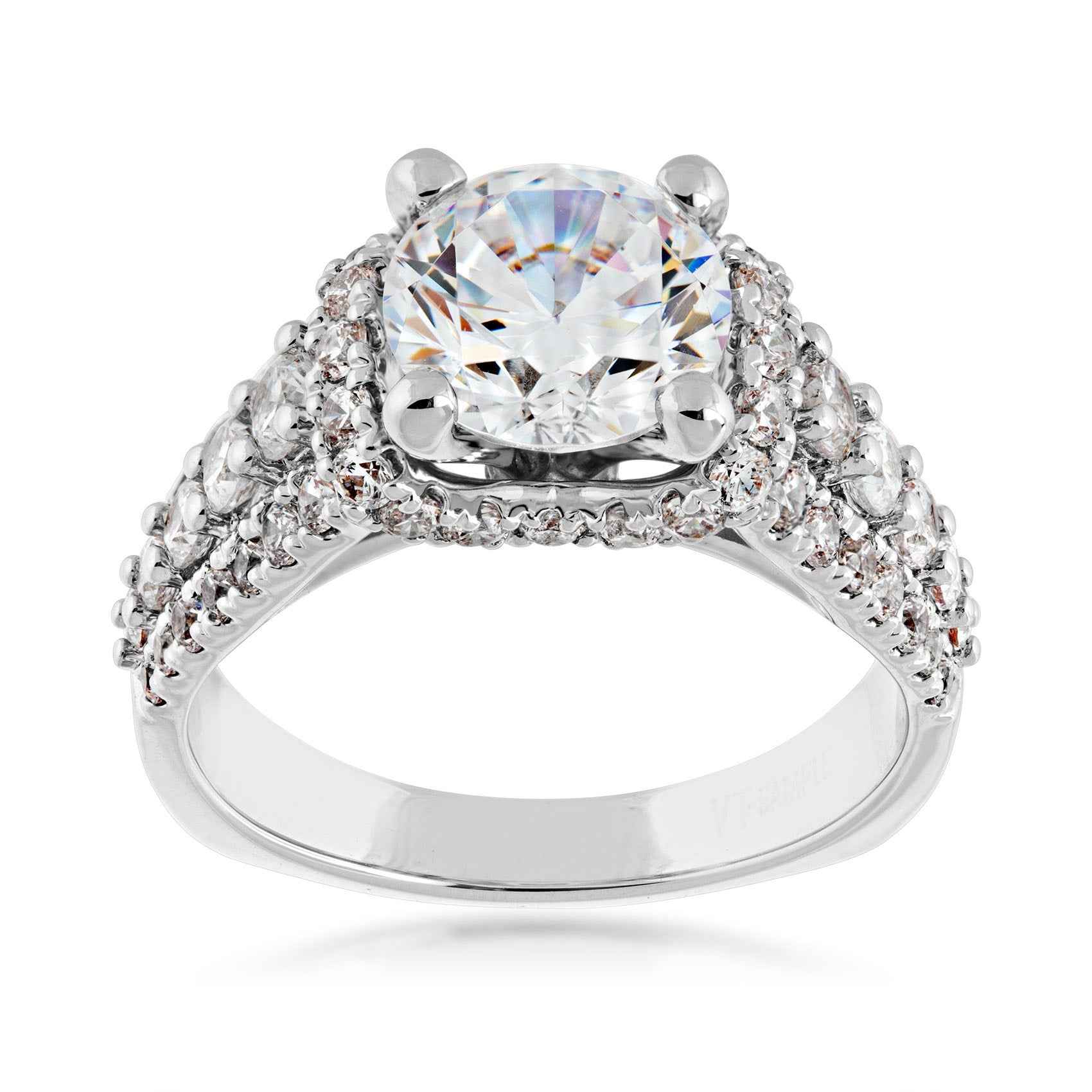 Valina 1-1/5 ct. tw. Diamond Semi-Mount Engagement Ring in 14K White Gold