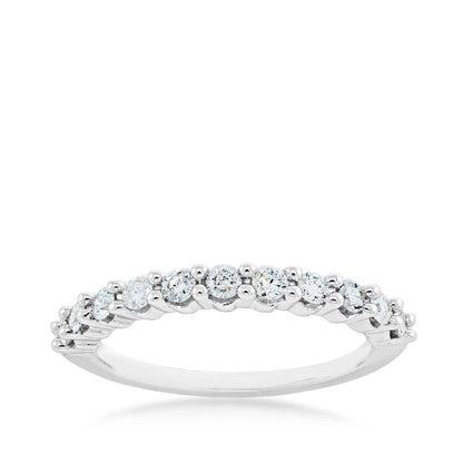 1/2 ct. tw. Round Brilliant Diamond Anniversary Band in 10K White Gold