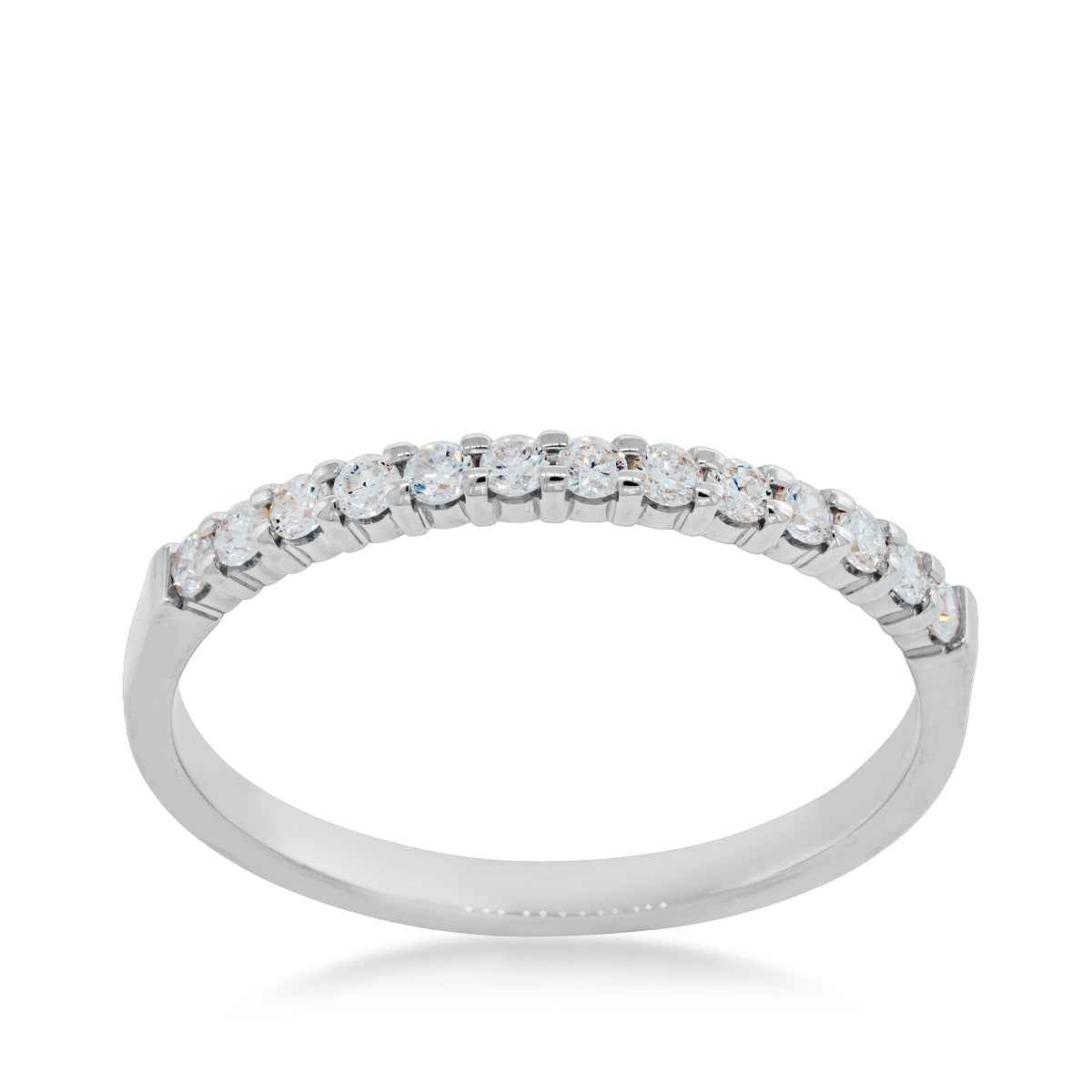 1/5 ct. tw. 13-stone prong-set anniversary band in 10K white gold