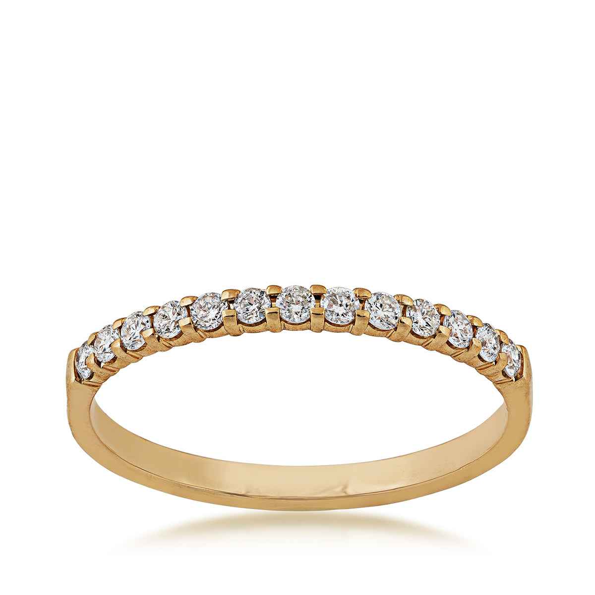 1/5 ct. tw. 13-stone prong-set anniversary band in 10K yellow gold