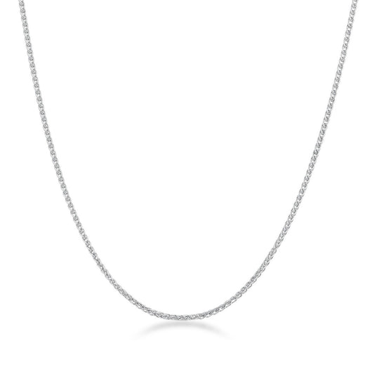 .6mm 18-inch Wheat Chain in 10K White Gold