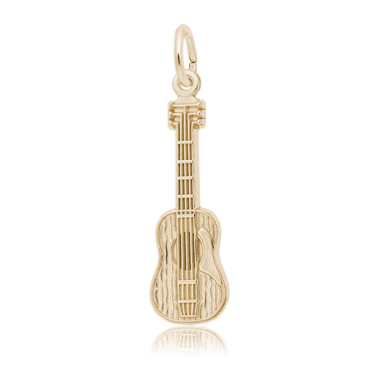 Acoustic Guitar Charm in 14K Yellow Gold
