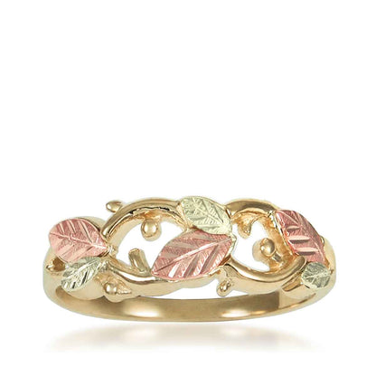 Black Hills Gold Open Grapevine & Leaf Ring in 10K Yellow Gold