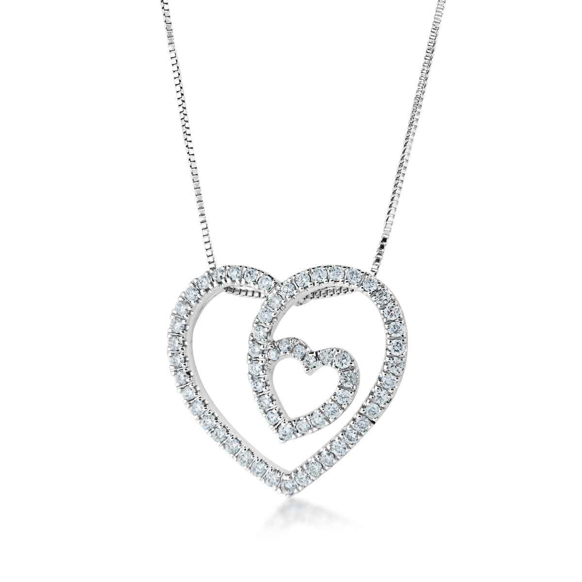 3/8 ct. tw. Diamond Heart Pendant in 10K White Gold