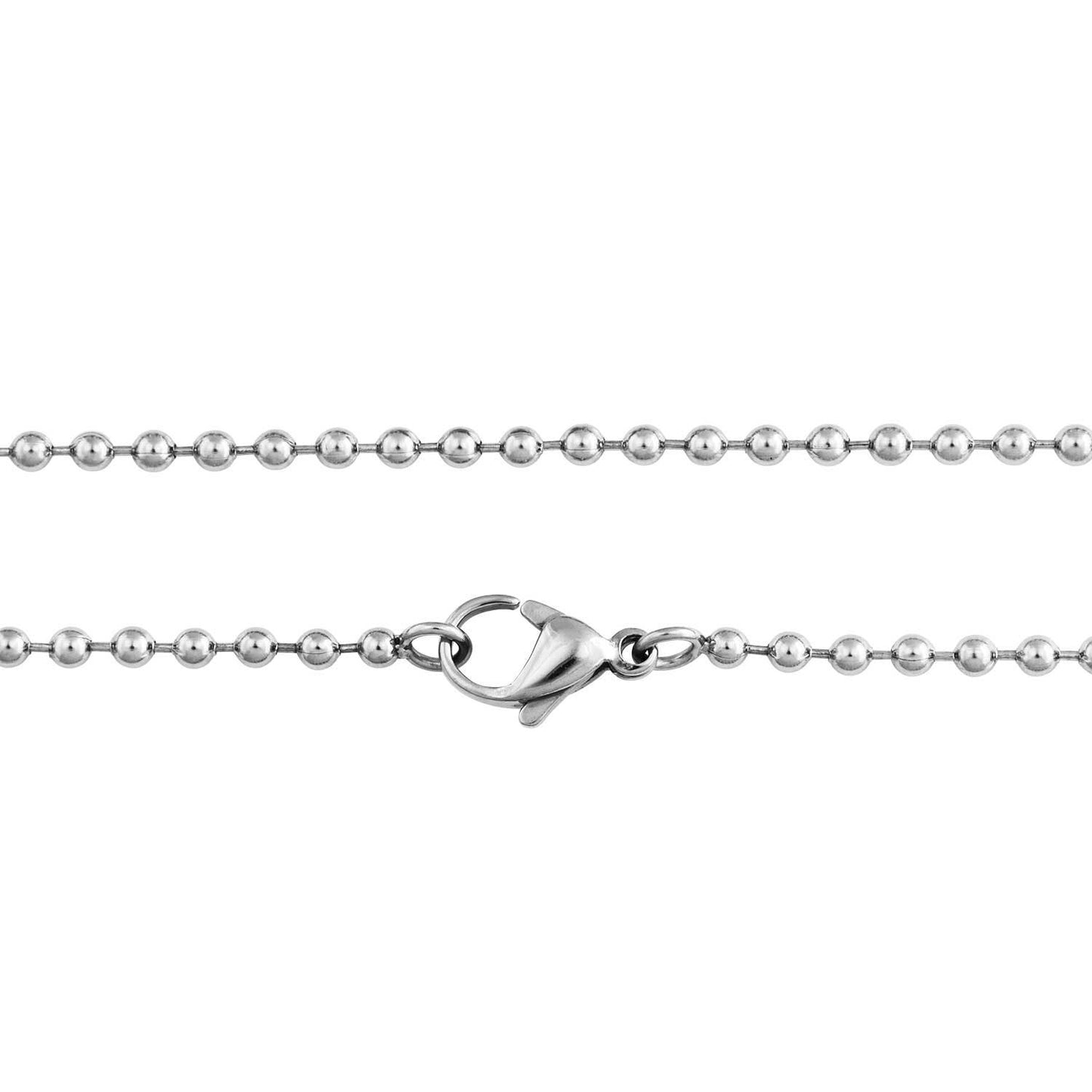 Men's Dog Tag and Cross Necklace with Serenity Prayer in Stainless Steel front view