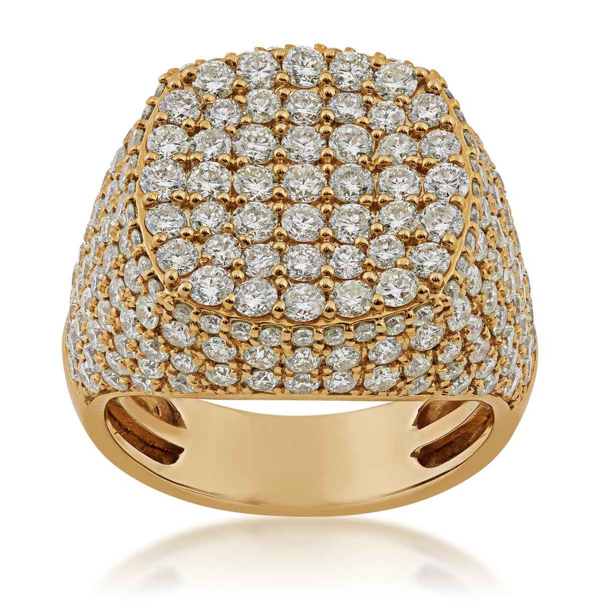 5 ct. tw. Diamond Cluster Cushion Ring in 10K Yellow Gold