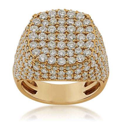 5 ct. tw. Diamond Cluster Cushion Ring in 10K Yellow Gold