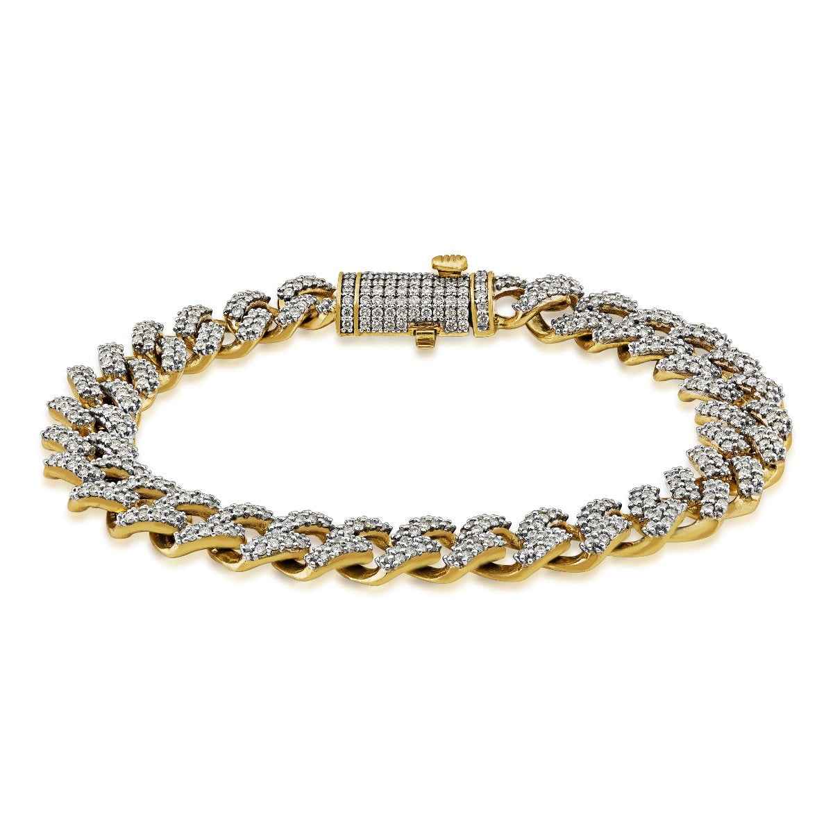 6-3/8ct. tw. 9-inch Diamond Bracelet in 10K Yellow Gold front view