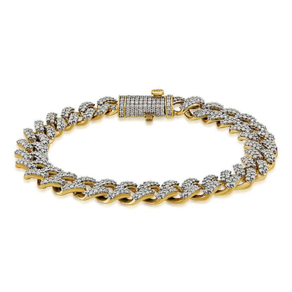 6-3/8ct. tw. 9-inch Diamond Bracelet in 10K Yellow Gold front view