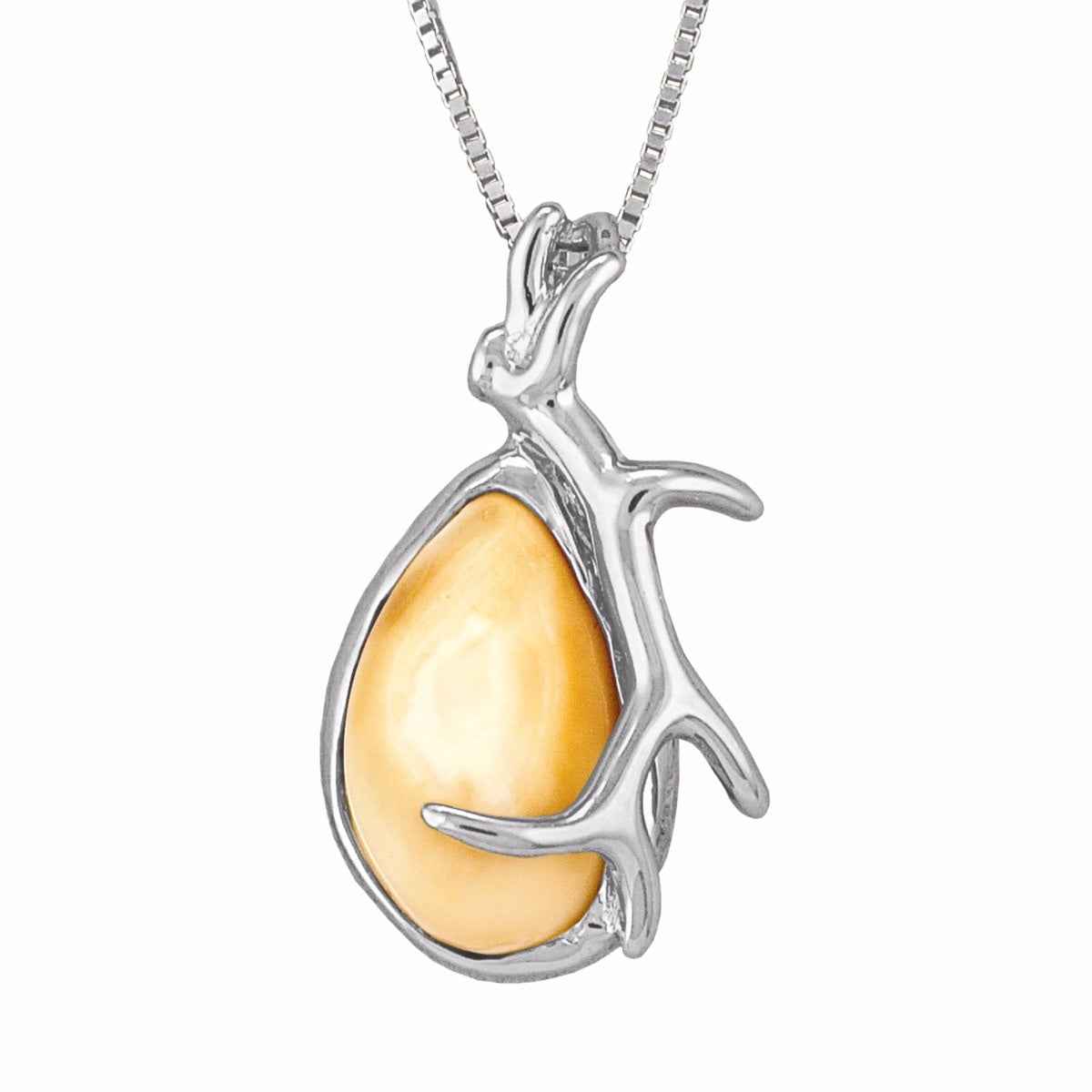 Frontier Collection Elk Ivory Necklace in Sterling Silver - Wind River