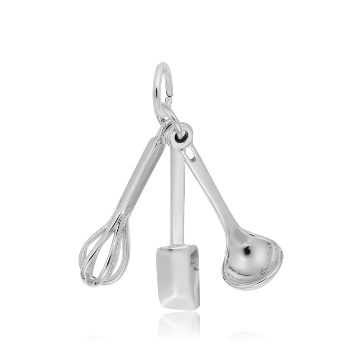 Cooking Utensils Charm in Sterling Silver