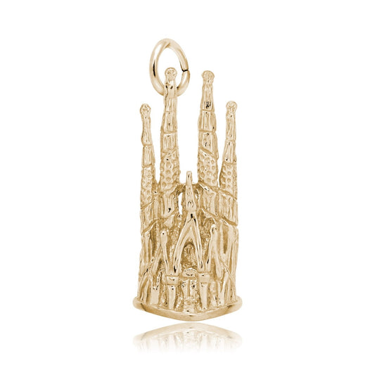 La Sagrada Familia Charm in 14K Yellow Gold